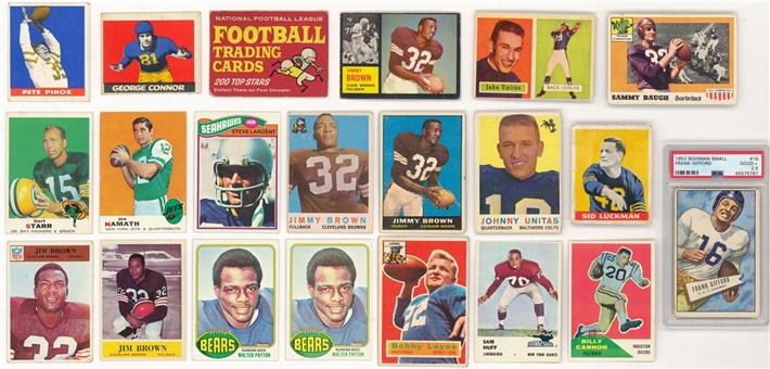 1948-1979 Topps and Assorted Brands Football Collection (2,125+) Including Hall of Famers 